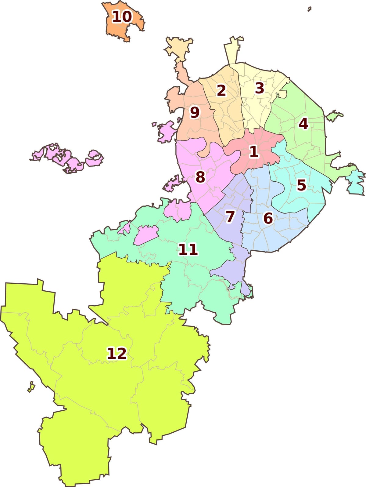 Moskva სამეზობლოში რუკა