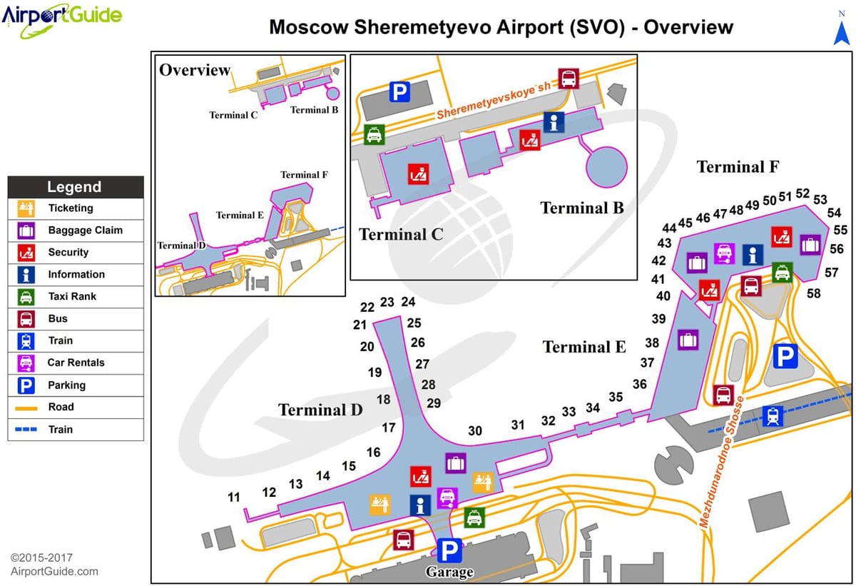 SVO ტერმინალი რუკა