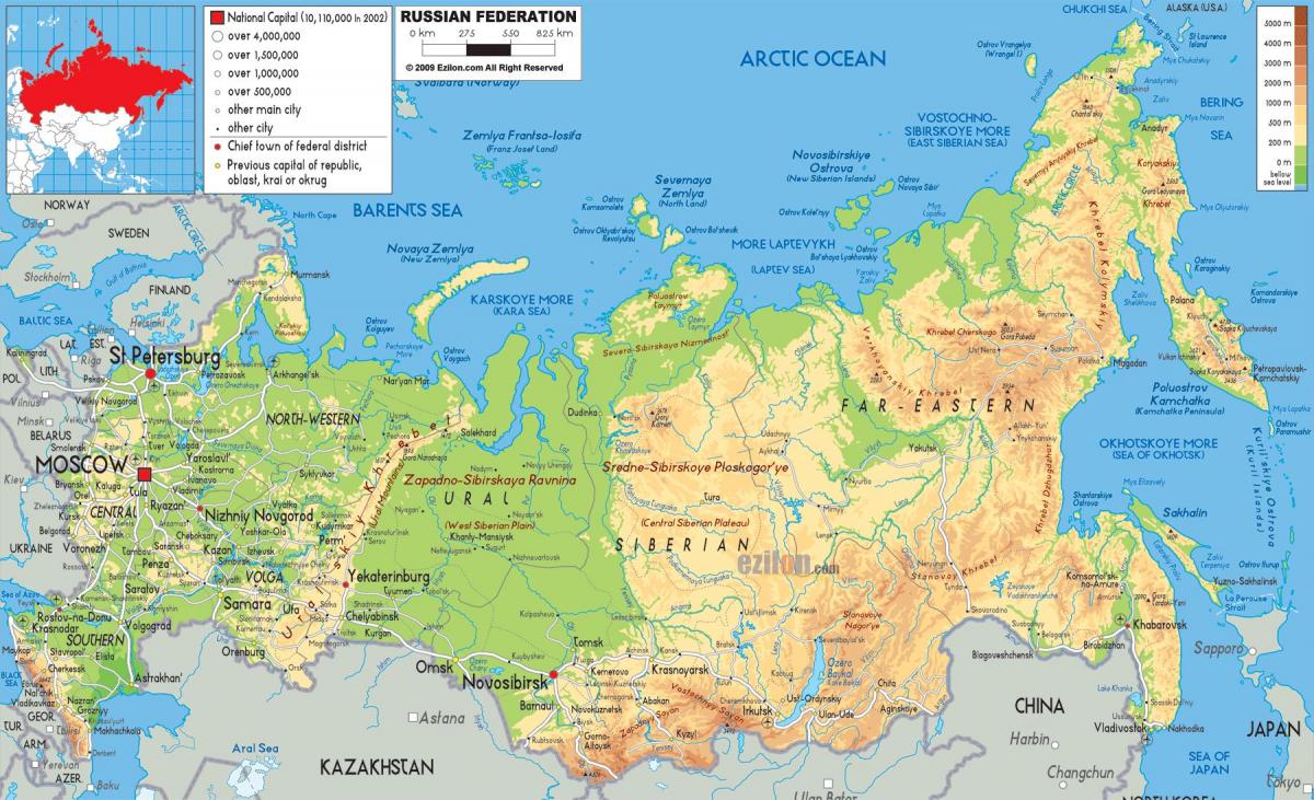 რუსეთის მოსკოვის რუკა