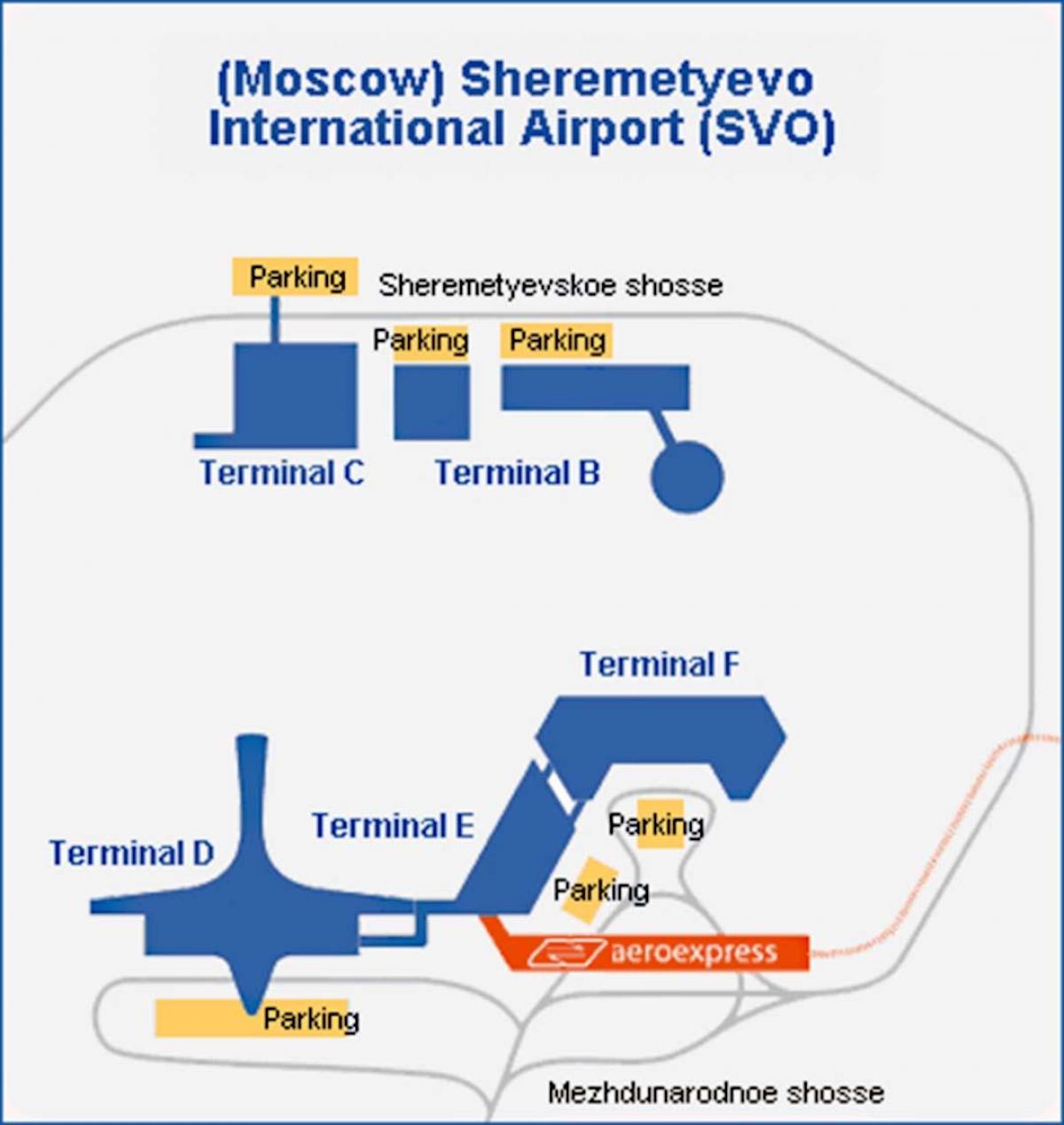Sheremetyevo ტერმინალი რუკა