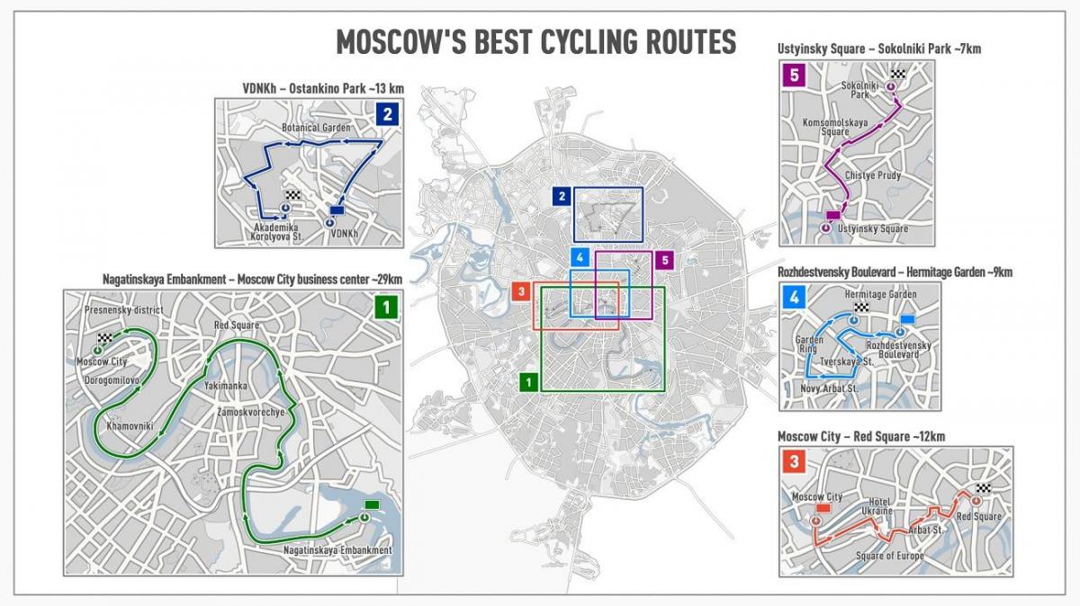Moskva ველოსიპედით რუკა