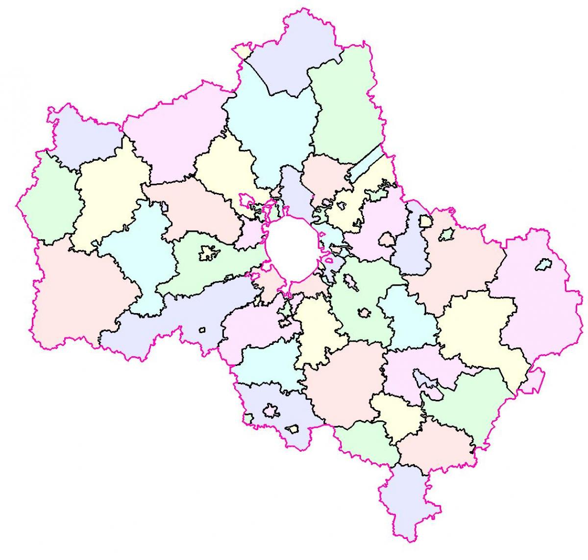 Moskva რეგიონის რუკა