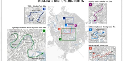 Moskva ველოსიპედით რუკა