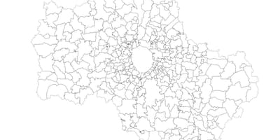 Moskva მუნიციპალიტეტების რუკა